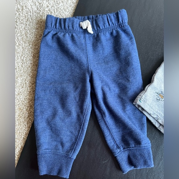 Carter’s 6M Infant Baby Blue Sweatpants & Grey Shorts - Picture 7 of 8
